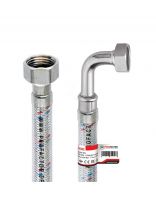Подводка для воды 1/2"х0.6 м, г-г, угловая, сталь, полимер, ProFactor