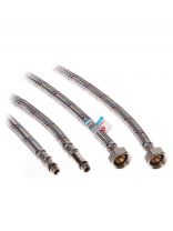 Подводка для воды М10-1/2"х0.3 м, пара, латунь, AquaLine