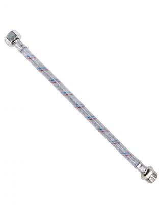 Подводка для воды 1/2"х0.5 м, г-ш, латунь, полимер, AquaLine