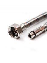 Подводка для воды М10-1/2"х1 м, пара, нержавеющая сталь, Valfex
