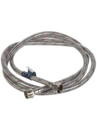 Подводка для воды 1/2"х2 м, г-ш, сталь, полимер, Stemix