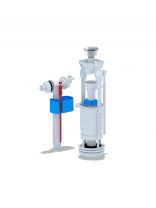 Арматура для бачка унитаза боковая, 1/2", пластик, кнопочная, хром, АниПласт, WC6050M