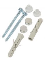 Крепеж унитаза к полу, 2 шт, в блистере, хром, СантехКреп, 1.2.3.