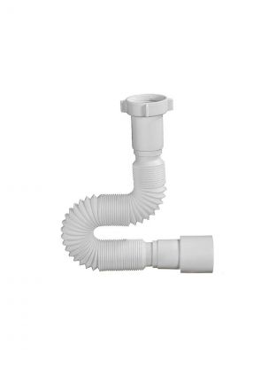 Гофра для сифона 650 мм, 1" 1/2х40/50, полипропилен, с гайкой, Orio, АС-1013
