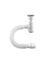 Сифон для мойки, 650 мм, 1" 1/4, 32х40/50, полипропилен, с выпуском, с гофрой, Orio, Чик, М-32020