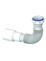 Гофра для сифона 400 мм, 1" 1/2х40/50, полипропилен, с гайкой, Unicorn, D45