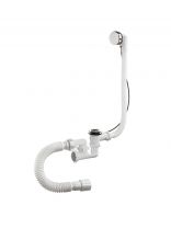 Сифон для ванны, 40х40/50, с выпуском, с переливом, круглый перелив, полуавтомат, Orio, А-27089