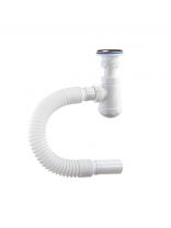 Сифон для мойки, 1" 1/4, 32х32, полипропилен, с выпуском, с гофрой, Orio, Чик, М-32019