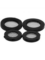 Набор прокладок сантехнических для смесителя, 4 шт, 1/2", 3/4", резина, с сеточкой (2+2 шт), MasterProf, ИС.131414