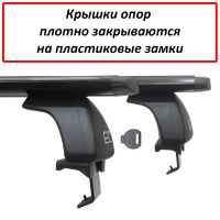 Багажник на крышу Renault Scenic III (2009-2016), ЕД, черные крыловидные дуги