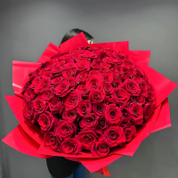 Букет из 101 красной розы Эквадор