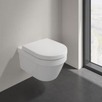 Комплект Унитаз-подвесной Villeroy&Boch Architectura 37х53х33см и сиденье с функцией QuickRelease Softclose цвет: альпийский белый 4694HR01 схема 3