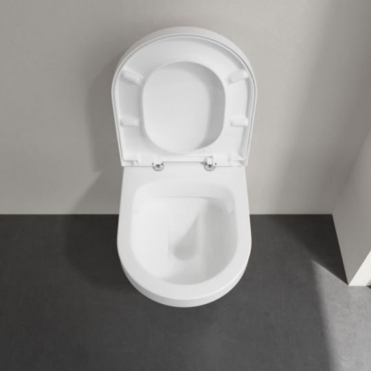 Комплект Унитаз-подвесной Villeroy&Boch Architectura 37х53х33см и сиденье с функцией микролифт/QuickRelease Softclose цвет: альпийский белый 4694HR01 схема 6 Комплект Унитаз-подвесной Villeroy&Boch Architectura 37х53х33см и сиденье с функцией микролифт/QuickRelease Softclose цвет: альпийский белый 4694HR01 схема 6