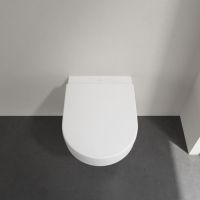 Комплект Унитаз-подвесной Villeroy&Boch Architectura 37х53х33см и сиденье с функцией QuickRelease Softclose цвет: альпийский белый 4694HR01 схема 9