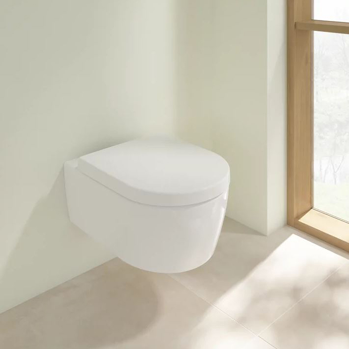 Villeroy&Boch Avento Комплект унитаз-подвесной 37x53см сиденье QuickRelease SoftClose цвет: альпийский белый 5656HR01 ФОТО