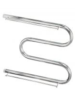Полотенцесушитель М-образный, с полкой, 50х60х1", нержавеющая сталь, с креплением, Aquater, М