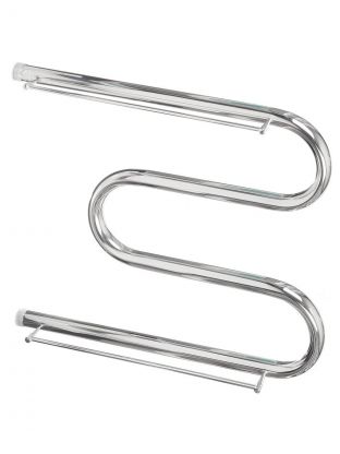 Полотенцесушитель М-образный, с полкой, 50х50х1", нержавеющая сталь, с креплением, Aquater, М