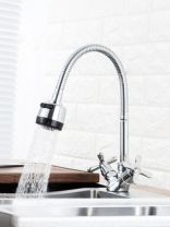 Смеситель для кухни, Frud, гибкий излив, с кран-буксой, выдвижной, хром, R43601