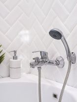 Смеситель для ванны, РМС, короткий излив, с картриджем, хром, SL85-009E