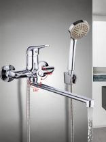 Смеситель для ванны, Frud, с картриджем, хром, R22102