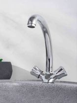 Смеситель для кухни, РМС, с кран-буксой, хром, SL116-273F