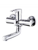 Смеситель для ванны, G.lauf, короткий излив, с картриджем, хром, NUD3-A045