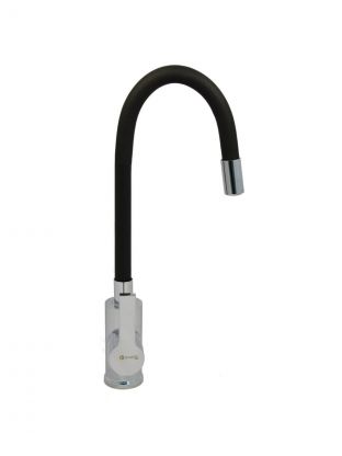 Смеситель для кухни, Juguni, гибкий излив, с картриджем, черный, 0402.486