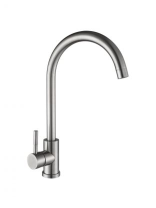 Смеситель для кухни, Антей, Булат, с картриджем, нержавеющая сталь, 511514-ANT