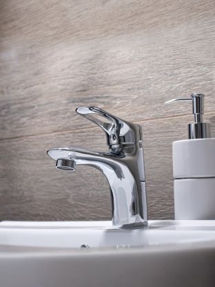 Смеситель для раковины, РМС, с картриджем, хром, SL120-001F