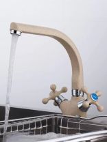 Смеситель для кухни, Frap, с кран-буксой, светло-бежевый, F5408-10