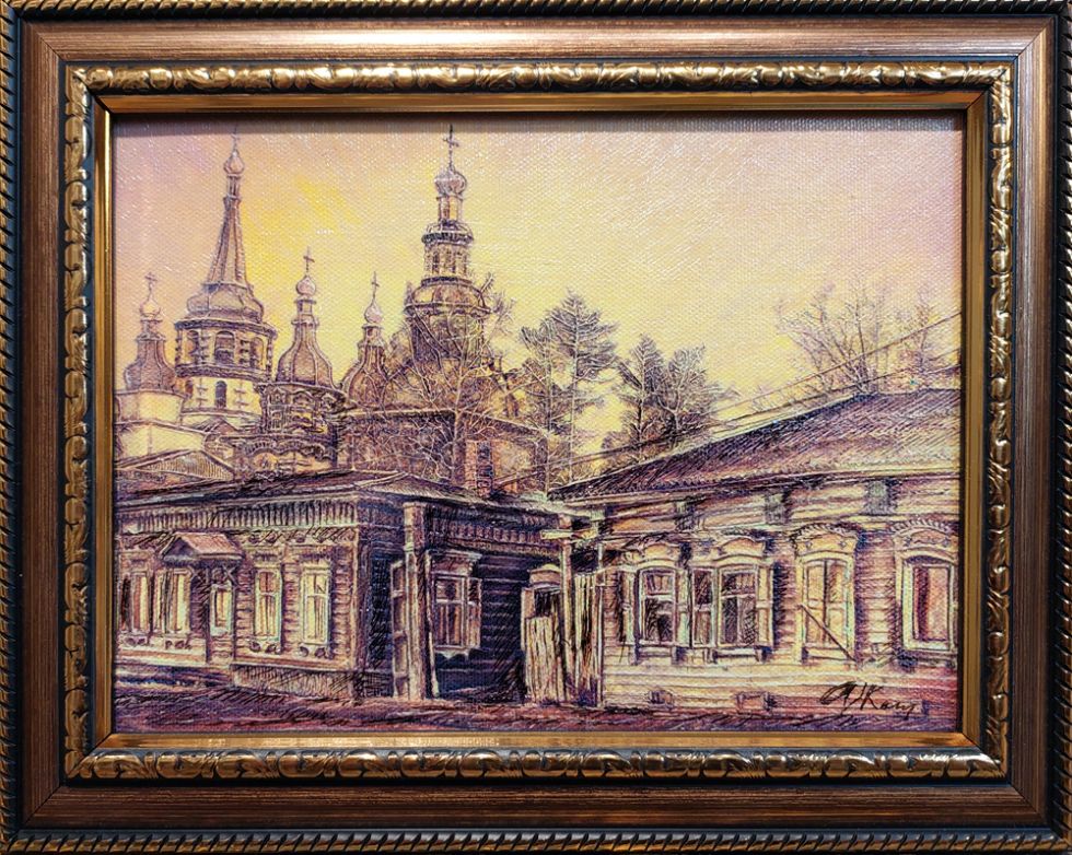 картина "Иркутский дворик"