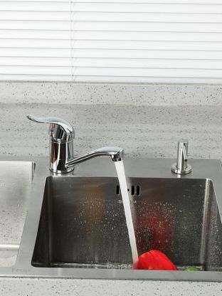 Смеситель для раковины, Frud, короткий излив, с картриджем, R45055-2