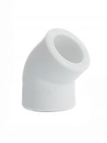 Уголок полипропилен, d20 мм, 45 °, внутренняя/внутренняя, белый, Valfex