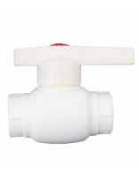 Кран шаровой полипропилен, d20 мм, рычаг, PPRC, MeerPlast