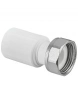 Муфта с накидной гайкой полипропилен, латунь, d20х1/2'', белая, РосТурПласт