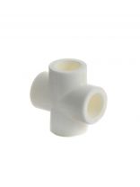 Крестовина 1-плоскостная, полипропилен, d20 мм, белая, РосТурПласт