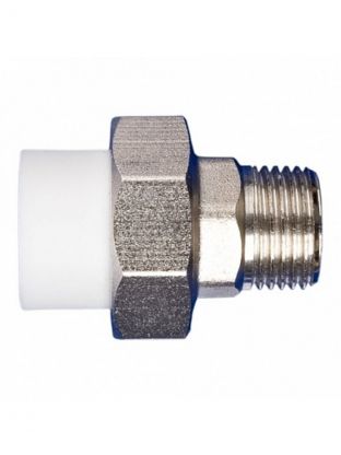 Муфта разъемная полипропилен, d25х3/4", наружная резьба, разъемная PPRC, MeerPlast