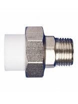 Муфта разъемная полипропилен, d25х3/4", наружная резьба, разъемная PPRC, MeerPlast