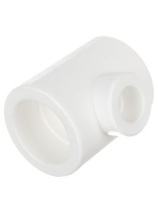 Тройник переходной полипропилен, 25х25х20 мм, белый, РосТурПласт
