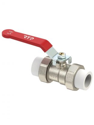 Кран шаровой латунь, d32 мм, ручка, РосТурПласт