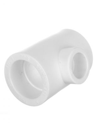 Тройник переходной полипропилен, 50х50х40 мм, белый, РосТурПласт