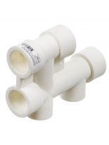 Распределительный блок полипропилен, d25 мм, белый, РосТурПласт