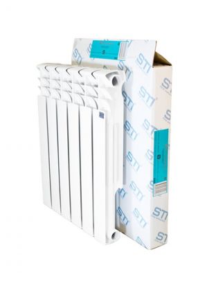 Радиатор алюминий, 500х80 мм, STI, 6 секций