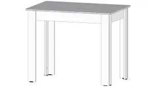Стол Кай (ш900*г600*в740мм) Белый /Цемент светлый