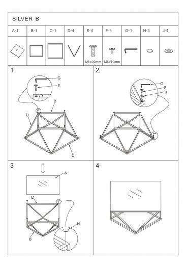 Стол журнальный Signal SILVER B