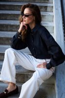 Рубашка джинсовая оверсайз [черный]