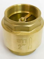 Клапан обратный 2", латунь, DN 50, пружинный, New, STI