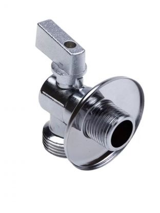 Кран для воды, 1/2"х3/4", ш-ш, латунь, угловой, с обратным клапаном, AquaLink
