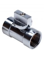 Кран для бытовых приборов, 1/2'', г-г, прямой, хром, AquaLink