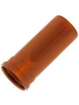 Труба канализационная наружная, диаметр 110х2000х3.2 мм, полипропилен, Мультимирпласт, рыжая